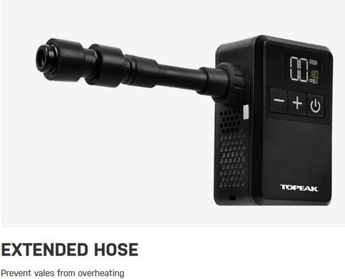 Topeak E-Booster Digital Mini - مضخة دراجة كهربائية محمولة مع شاشة رقمية، أقصى ضغط 120 رطل لكل بوصة مربعة، قابلة لإعادة الشحن عبر USB-C، متوافقة مع بريستا وشرايدر، إيقاف تلقائي، تخزين وحقيبة مقاومة للماء (TDP-E02) in Saudi Arabia