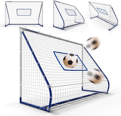 Open Goaaal 3-in-1 Soccer Rebounder Goal - 4 ft x 6 ft - Adjustable Angle Modes for Shooting Drills - Ground-Pass Setup for Passing Practice - High-Angle Rebound Net for Ball Control in Saudi Arabia