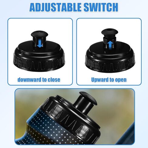 Replacement Cap for Polar, BPA-Free Plastic Water Bottle Lid Spout Leak-Proof Suqeeze Bottle Cap Accessories Compatible with Polar 20 & 24oz (Black) in Saudi Arabia