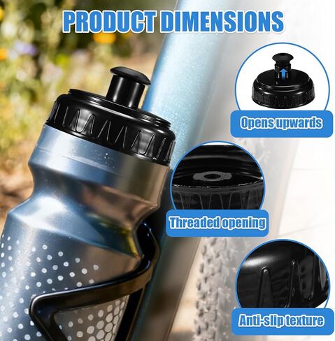 Replacement Cap for Polar, BPA-Free Plastic Water Bottle Lid Spout Leak-Proof Suqeeze Bottle Cap Accessories Compatible with Polar 20 & 24oz (Black) in Saudi Arabia