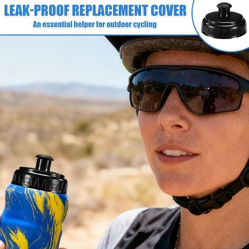 Replacement Cap for Polar, BPA-Free Plastic Water Bottle Lid Spout Leak-Proof Suqeeze Bottle Cap Accessories Compatible with Polar 20 & 24oz (Black) in Saudi Arabia