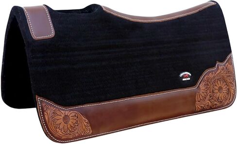 CHALLENGER Horse 32"x30" Western Contoured Wool Felt Therapeutic Saddle Pad 39252 in Saudi Arabia