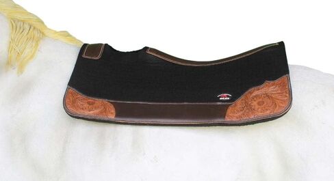 CHALLENGER Horse 32"x30" Western Contoured Wool Felt Therapeutic Saddle Pad 39252 in Saudi Arabia