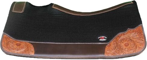 CHALLENGER Horse 32"x30" Western Contoured Wool Felt Therapeutic Saddle Pad 39252 in Saudi Arabia