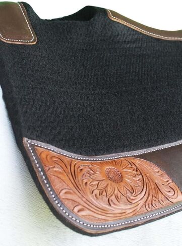 CHALLENGER Horse 32"x30" Western Contoured Wool Felt Therapeutic Saddle Pad 39252 in Saudi Arabia