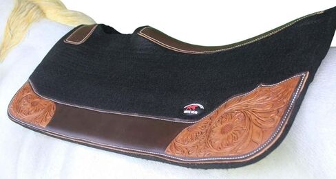 CHALLENGER Horse 32"x30" Western Contoured Wool Felt Therapeutic Saddle Pad 39252 in Saudi Arabia