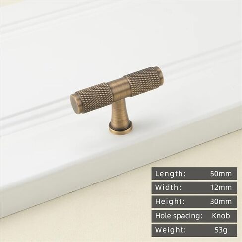 Solid Brass Cross Cabinet T-Handle Antique Door Drawer Pull 1Pcs(8822-T) in Saudi Arabia