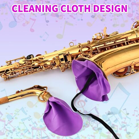4 Pcs Clarinet Cleaning Cloth, Silk Clarinet Cleaning Swab with Strap, Pratical Clarinet Cleaning Kit for Inside Tube, Suitable Piccolo Flute Sax Saxophone (Purple) in Saudi Arabia