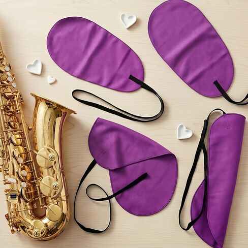 4 Pcs Clarinet Cleaning Cloth, Silk Clarinet Cleaning Swab with Strap, Pratical Clarinet Cleaning Kit for Inside Tube, Suitable Piccolo Flute Sax Saxophone (Purple) in Saudi Arabia