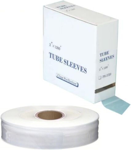 غطاء للأكمام على شكل أنبوب الهواء والماء للأسنان من البلاستيك الشفاف لحماية الحاجز وأكمام لفة بقطر 2 بوصة بطول 1200 قدم in Kuwait