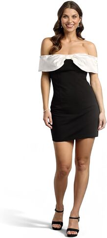 فستان زفاف ديفيد قصير مكشوف الكتفين من الكريب in Kuwait