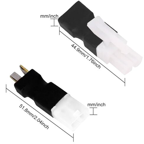 2 Pairs for Tamiya to T Plug Male Female Connector Adapter, for Tamiya to T Plug Male Female Connector for RC FPV Drone Car Truck Lipo Battery Charger ESC in Saudi Arabia