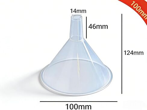 Mini Clear Plastic Funnel for Household and Lab Use - Nice for Perfume and Cosmetic Samples, Reusable Liquid Transfer Tool(30mm,5pcs) in Kuwait
