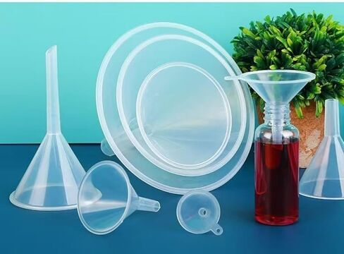 Mini Clear Plastic Funnel for Household and Lab Use - Nice for Perfume and Cosmetic Samples, Reusable Liquid Transfer Tool(30mm,5pcs) in Kuwait
