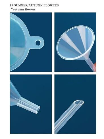 Mini Clear Plastic Funnel for Household and Lab Use - Nice for Perfume and Cosmetic Samples, Reusable Liquid Transfer Tool(30mm,5pcs) in Kuwait