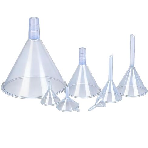 Mini Clear Plastic Funnel for Household and Lab Use - Nice for Perfume and Cosmetic Samples, Reusable Liquid Transfer Tool(30mm,5pcs) in Kuwait