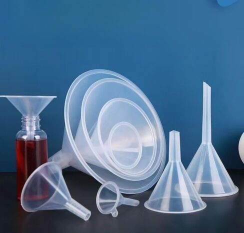Mini Clear Plastic Funnel for Household and Lab Use - Nice for Perfume and Cosmetic Samples, Reusable Liquid Transfer Tool(30mm,5pcs) in Kuwait