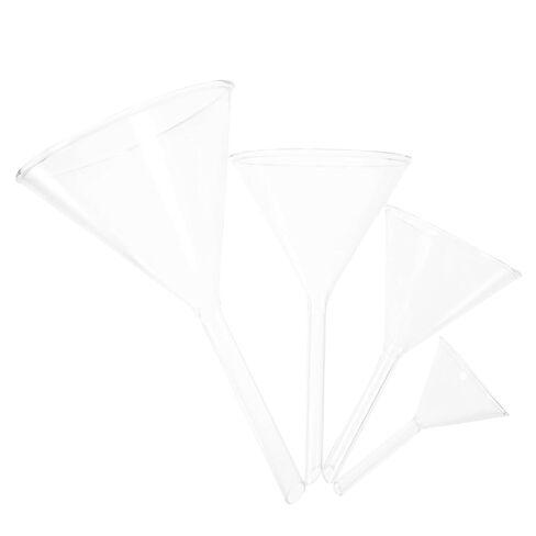 NUOBESTY 4pcs Laboratory Glass Funnel Set Borosilicate Scientific Filter Funnels with Short Stem 40/60/75/90mm for Lab Filling and Experiment Use in Saudi Arabia