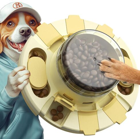KADTC Level 2 in 1 Dog Puzzle Toy for Small/Medium/Large Dogs Treat Puzzles Slow Feeder Enrichment Food Feeding Dispenser Puppy Mental Stimulation Brain Stimulating Mind Toys Christmas New Year Gift in Saudi Arabia