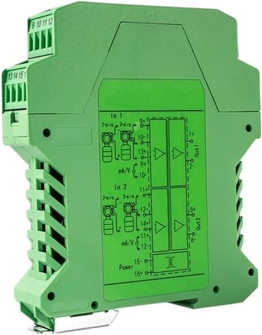 4 20ma Signal Isolator 1 in 1 Out 0-10V to 4-20mA DC Galvanic Signal Isolation(1 in 2 Out,Output 1-5V_Input 0-10V) in Kuwait