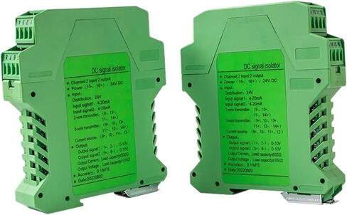 Signal Isolator Power Current Transmitter 4-20mA to 0-10v Distribution Signal Splitter 420ma Analog Isolation(2 in 2 Out,Output 1-5V_Input 0-10V_AC220V) in Saudi Arabia