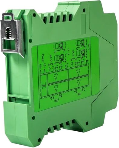 Signal Isolator Power Current Transmitter 4-20mA to 0-10v Distribution Signal Splitter 420ma Analog Isolation(2 in 2 Out,Output 1-5V_Input 0-10V_AC220V) in Saudi Arabia