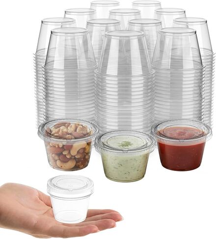 Smarty Had A Party 3.25 oz Portion Cups – 2500 Pack Clear Plastic Disposable Condiment & Souffle Cups for Catering & Restaurant in Saudi Arabia