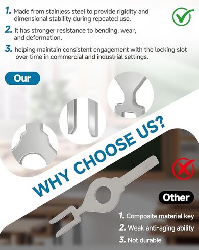 4Pack HBL1209 Fork Wall Light Switch Key, Light Switch Key Replacement Compatible with Hubbell AC Locking Toggle and Wall Switches 1100 1200 1300 1500 3000 Series, Electrical Switch Key in Kuwait