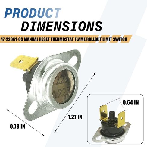 2-Pack 47-22861-03 دليل إعادة ضبط ترموستات اللهب الحد من التبديل L250F متوافق مع Rheem in Saudi Arabia