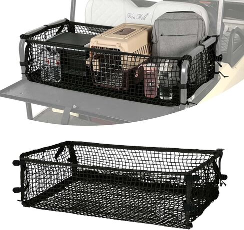 4 Passenger Golf Cart Cargo Net for Club Car EZGO Yamaha Adjustable Elastic Storage Net Black Washable Grocery Shopping Bag in Kuwait