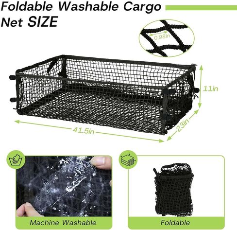 4 Passenger Golf Cart Cargo Net for Club Car EZGO Yamaha Adjustable Elastic Storage Net Black Washable Grocery Shopping Bag in Kuwait