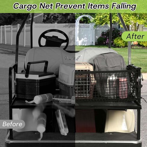 4 Passenger Golf Cart Cargo Net for Club Car EZGO Yamaha Adjustable Elastic Storage Net Black Washable Grocery Shopping Bag in Kuwait