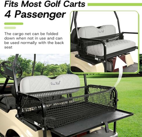 4 Passenger Golf Cart Cargo Net for Club Car EZGO Yamaha Adjustable Elastic Storage Net Black Washable Grocery Shopping Bag in Kuwait