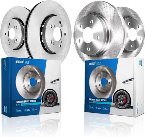Detroit Axle - 2pc دوارات الفرامل الخلفية لعام 2015-2020 شيفروليه كولورادو جي إم سي كانيون ، 2016 2017 2018 2019 بديل فرامل القرص: 12.76 "بوصة الدوار in Kuwait
