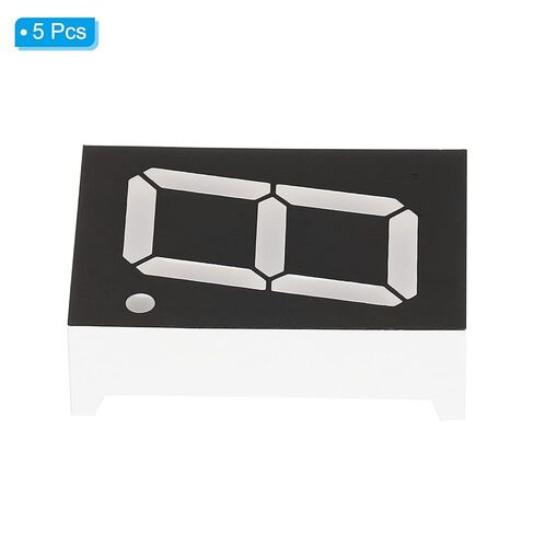 PATIKIL LED Display Digital Tube, 5 Pack 7 Segment 10 Pin 1 Bit 0.9"x1.3"x0.4" Common Anode 3.3V LED Display Module for Electronic Driver Board, White in Saudi Arabia