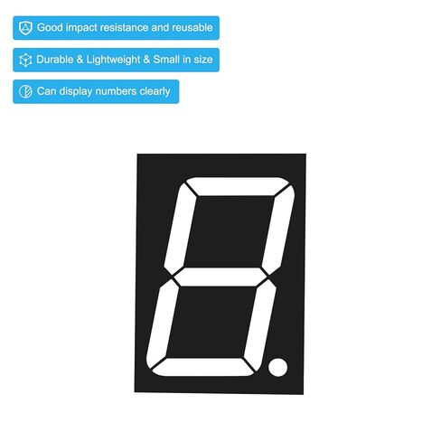 PATIKIL LED Display Digital Tube, 5 Pack 7 Segment 10 Pin 1 Bit 0.9"x1.3"x0.4" Common Anode 3.3V LED Display Module for Electronic Driver Board, White in Saudi Arabia