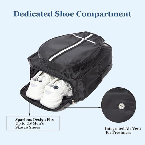 حقيبة ظهر بيكلبول تناسب من 2 إلى 6 مجداف، حقائب كبيرة لكرة المخلل للرجال والنساء مع حجرة للأحذية وخطاف سياج، هدايا رائعة لكرة المخلل in Kuwait