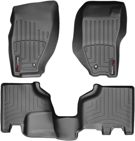 Weathertech مخصص Floirliners لجيب ليبرتي - الصف الأول والثاني (443881-441402) ، أسود in Saudi Arabia