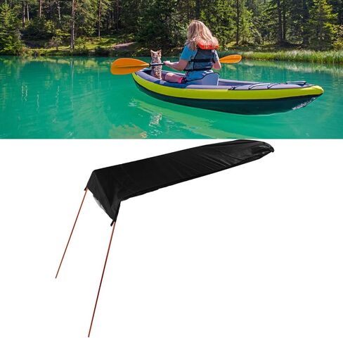 Kayak Sun Shade Canopy, Waterproof UV Protection Boat Sun Shelter Oxford Fabric for Kayakers Fishermen Boaters on Lakes Rivers and Coastal Waters in Kuwait
