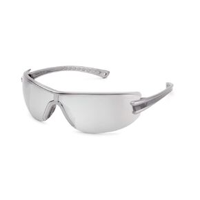 Gateway Safety 19GY8M Luminary Wraparound Eye Safety Glasses with Temple Technology, Silver Mirror Lens, Silver Temple, Gray Inset in Kuwait
