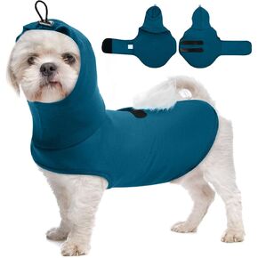 Separation Anxiety Shirt for Medium Dogs-L | Lightweight Fireworks Calming Hoodie,Beagles Anxiety Relief Wrap for Party Celebration,Sound,Blue in Kuwait