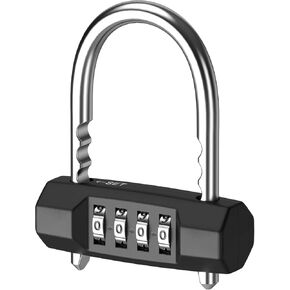 قفل مجموعة KeeKit، قفل كومبو قابل لإعادة الضبط مكون من 4 أرقام مع كبل قابل للتعديل، قفل مقاوم للماء للمدرسة، الموظف، الحقيبة، صندوق الأدوات، السياج، صالة الألعاب الرياضية وخزانة الرياضة، بوابة - فضي in Kuwait