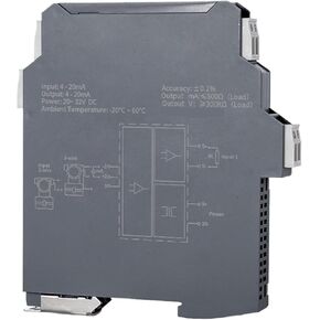 Ultra-Thin DC Signal Isolator Transmitter Current Voltage Isolation 4-20MA 0-5V 0-10V(1 in 2 Out,0-20MA Input_DC24V Power Supply_1-5V IOUTPUT) in Kuwait