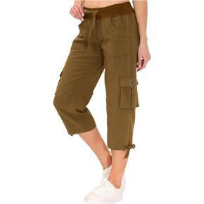 Cargo Capris For Women With Pockets Casual Drawstring Baggy Petite Pants Lightweight Low Rise Hiking Athletic Work Joggers in Kuwait