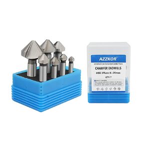 Milling Cutter Chamfer Endmills Tool CNC Maching 3 Teeth 90 Degree Milling Reamer High Hardness Steel Metel Cutter HSS Set 7PCS in Saudi Arabia