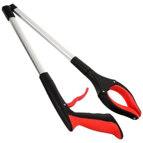 DOITOOL Foldable Garbage Grabber Tool Red Reusable Trash Pickup Clip Heavy-Duty Trash Picker for Elderly and Home Use Sanitation Cleanup in Kuwait
