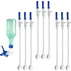 9 Pack 360° Spray Bottle Adapter with Weighted Ball, Universal Reusable Trim-to-Fit Dip Tube for Spray Bottles, Bulk Pack for Large Families, Commercial Use, High-Frequency Home Cleaning & Gardening in Kuwait