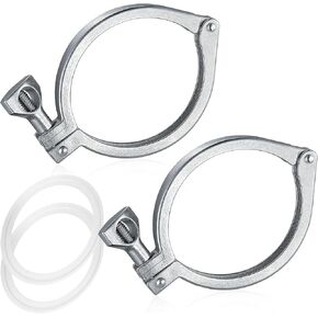 الفولاذ المقاوم للصدأ 304 المشبك الصحي دبوس واحد ثلاثي المشابك البرسيم مع حشوات السيليكون (أنبوب OD: 6 ") in Kuwait