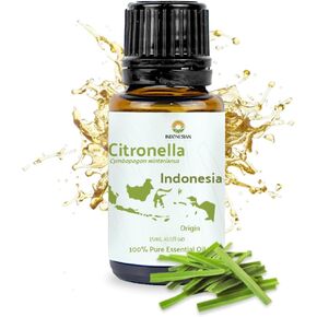 زيت Citronella الأساسي - مباشرة من جافا المركزية ، إندونيسيا - الزيت الأساسي النقي للناشر والعلاج العطري | 100 ٪ درجة علاجية نقية (8 أوقية) in Kuwait