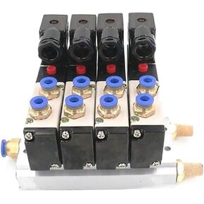 تيار مستمر 12 فولت 24 فولت رباعي هوائي الملف اللولبي صمام 4V210-08 كاتم الصوت 4 مللي متر 6 مللي متر 8 مللي متر 10 مللي متر 12 مللي متر قاعدة تركيب سريعة مجموعة 110 فولت 220 فولت 4V210 08 (تركيبات 12 مللي متر ، AC110V) in Kuwait